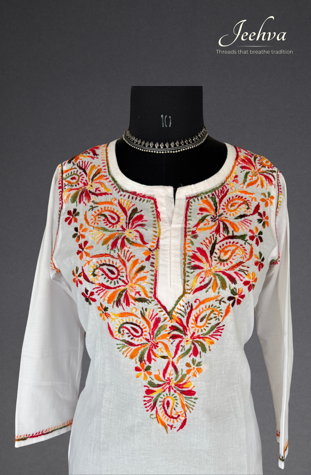 Multi-Thread Chikankari Short Kurti