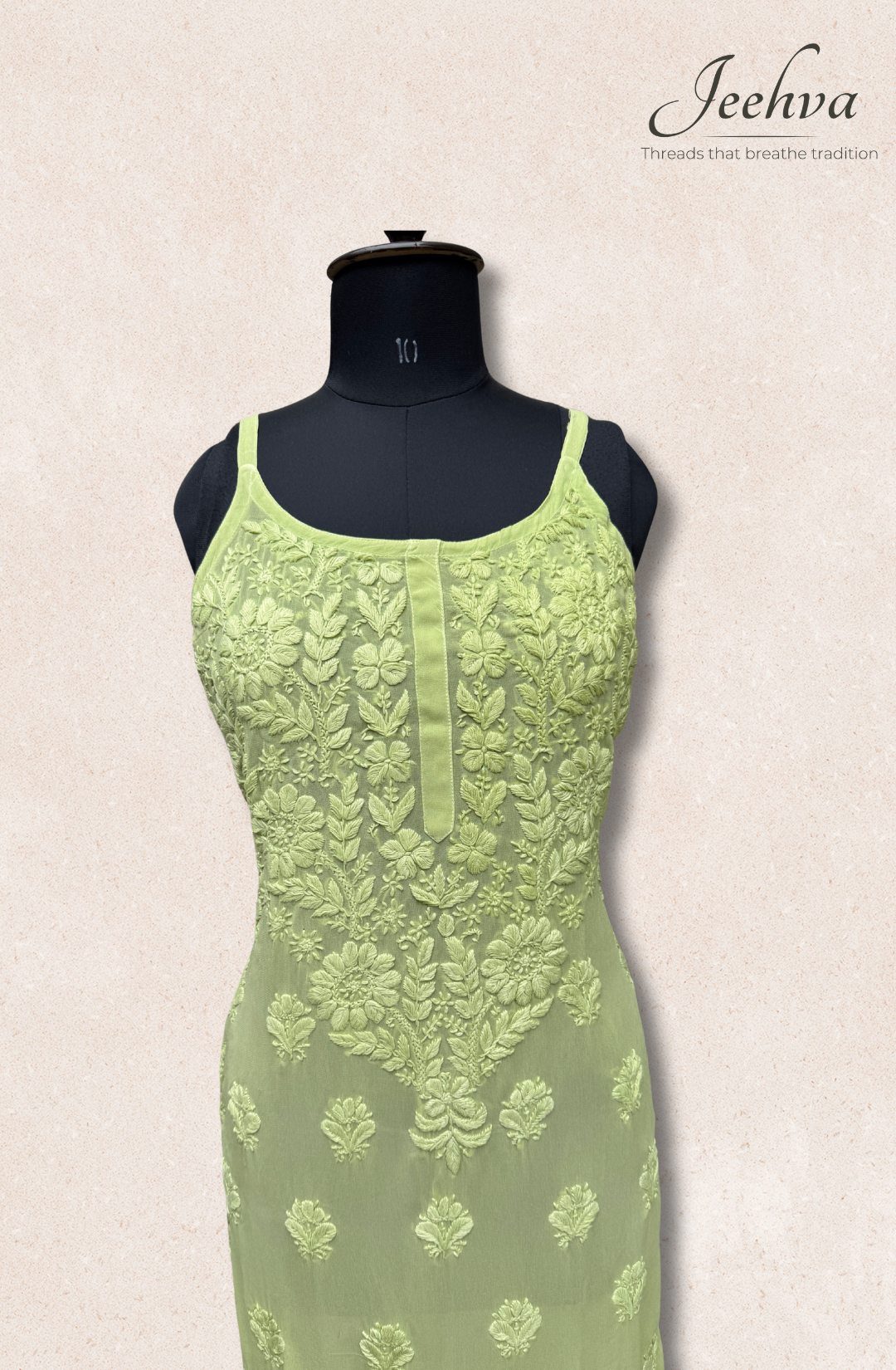 Viscose Chikankari Adjustable Strap Kurti – Breezy Elegance