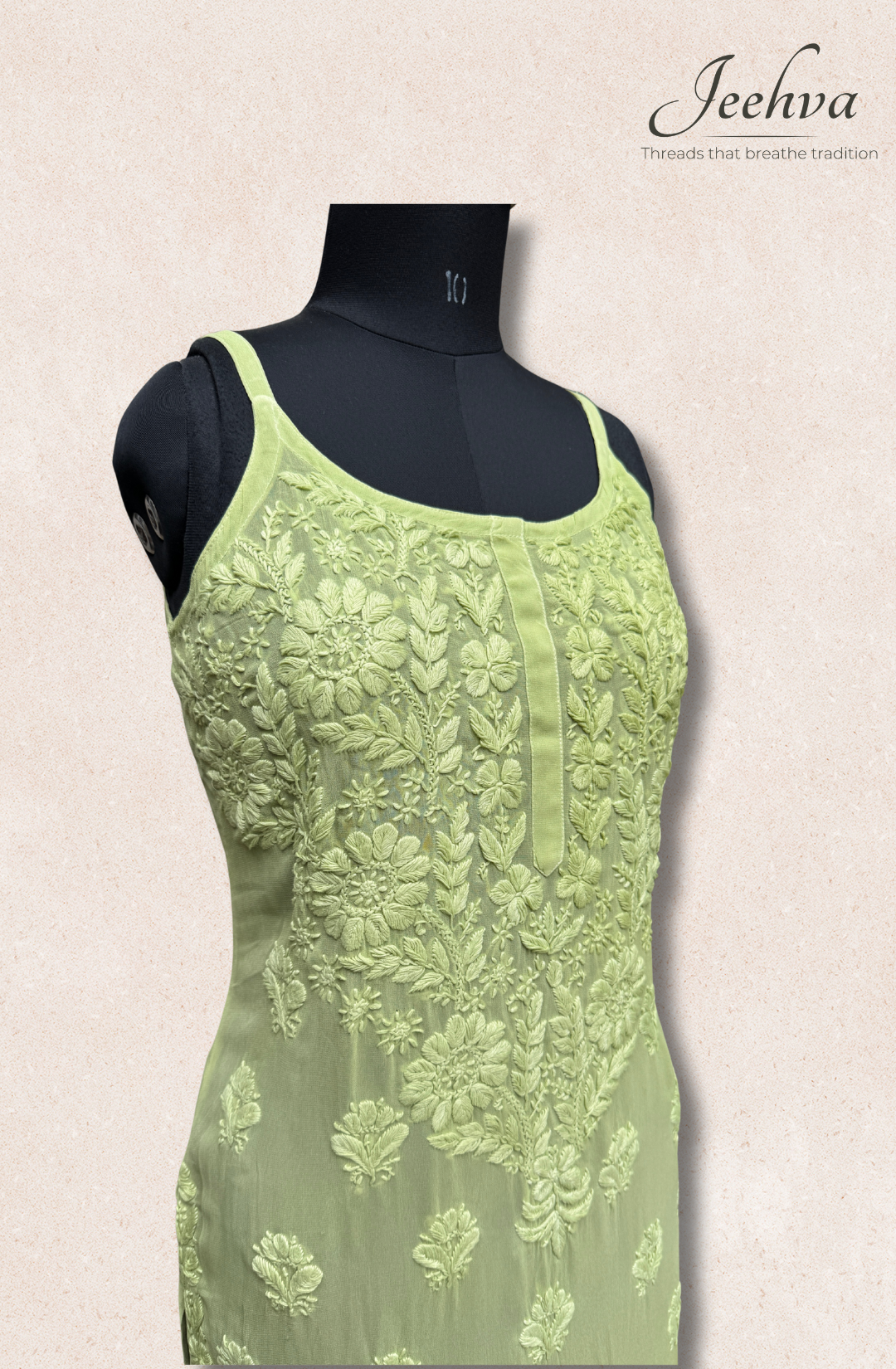 Viscose Chikankari Adjustable Strap Kurti – Breezy Elegance
