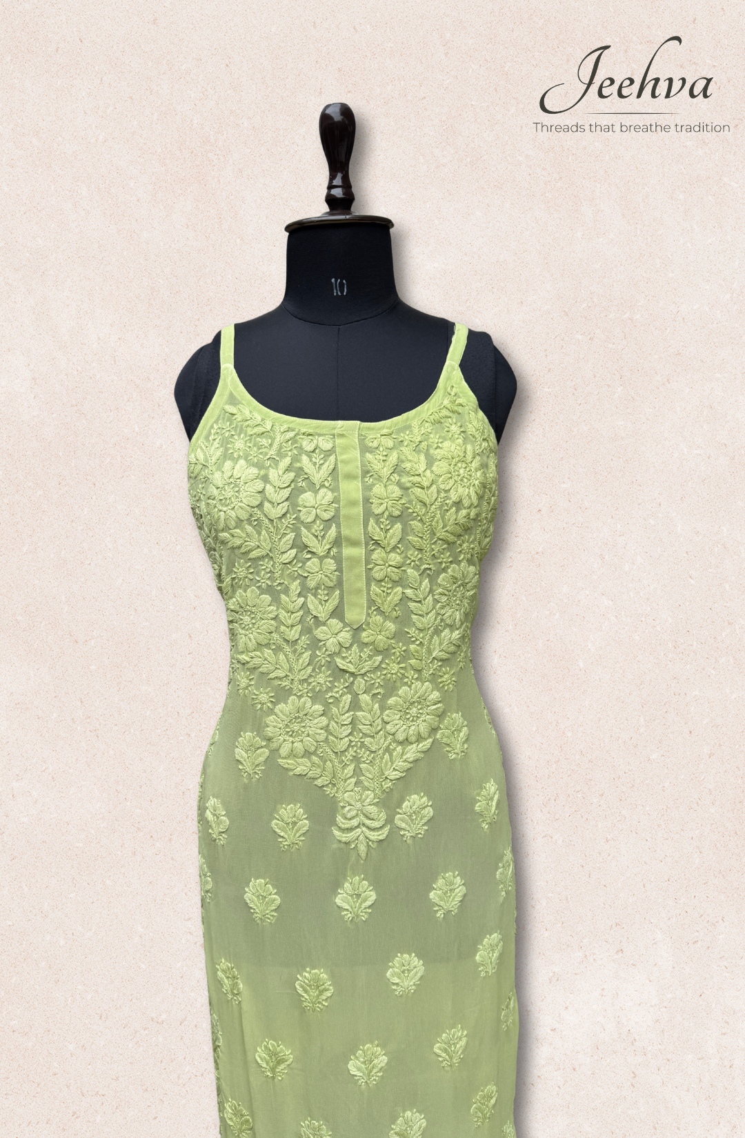 Viscose Chikankari Adjustable Strap Kurti – Breezy Elegance