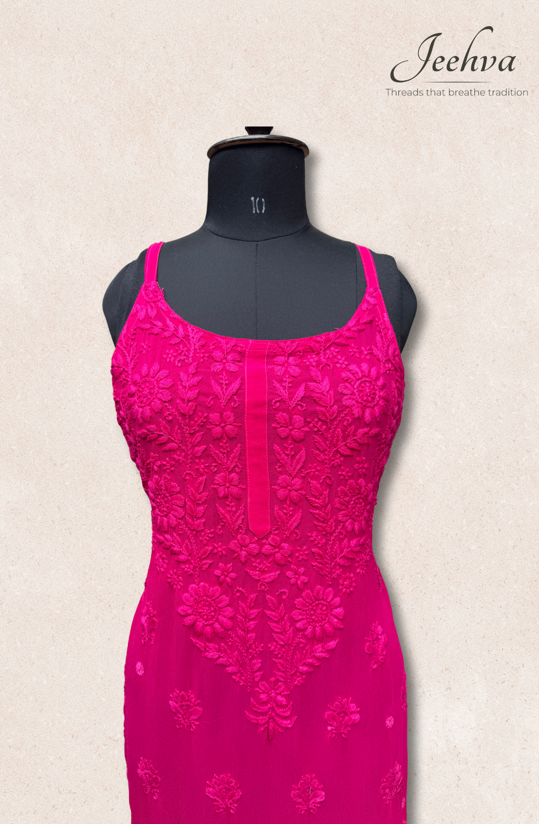 Viscose Chikankari Adjustable Strap Kurti – Breezy Elegance