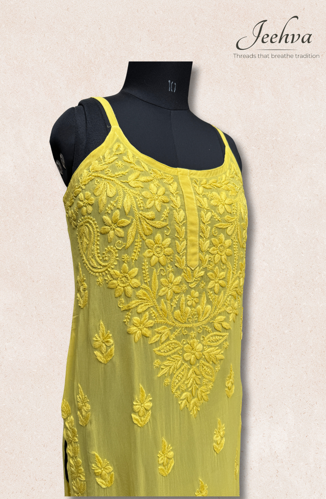 Viscose Chikankari Adjustable Strap Kurti – Breezy Elegance