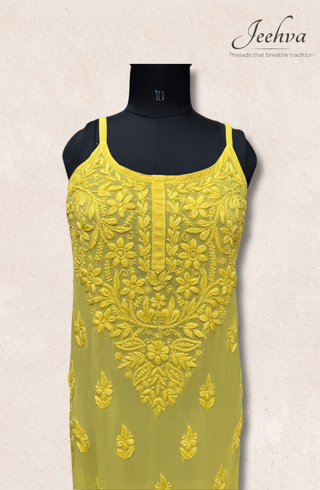 Viscose Chikankari Adjustable Strap Kurti – Breezy Elegance