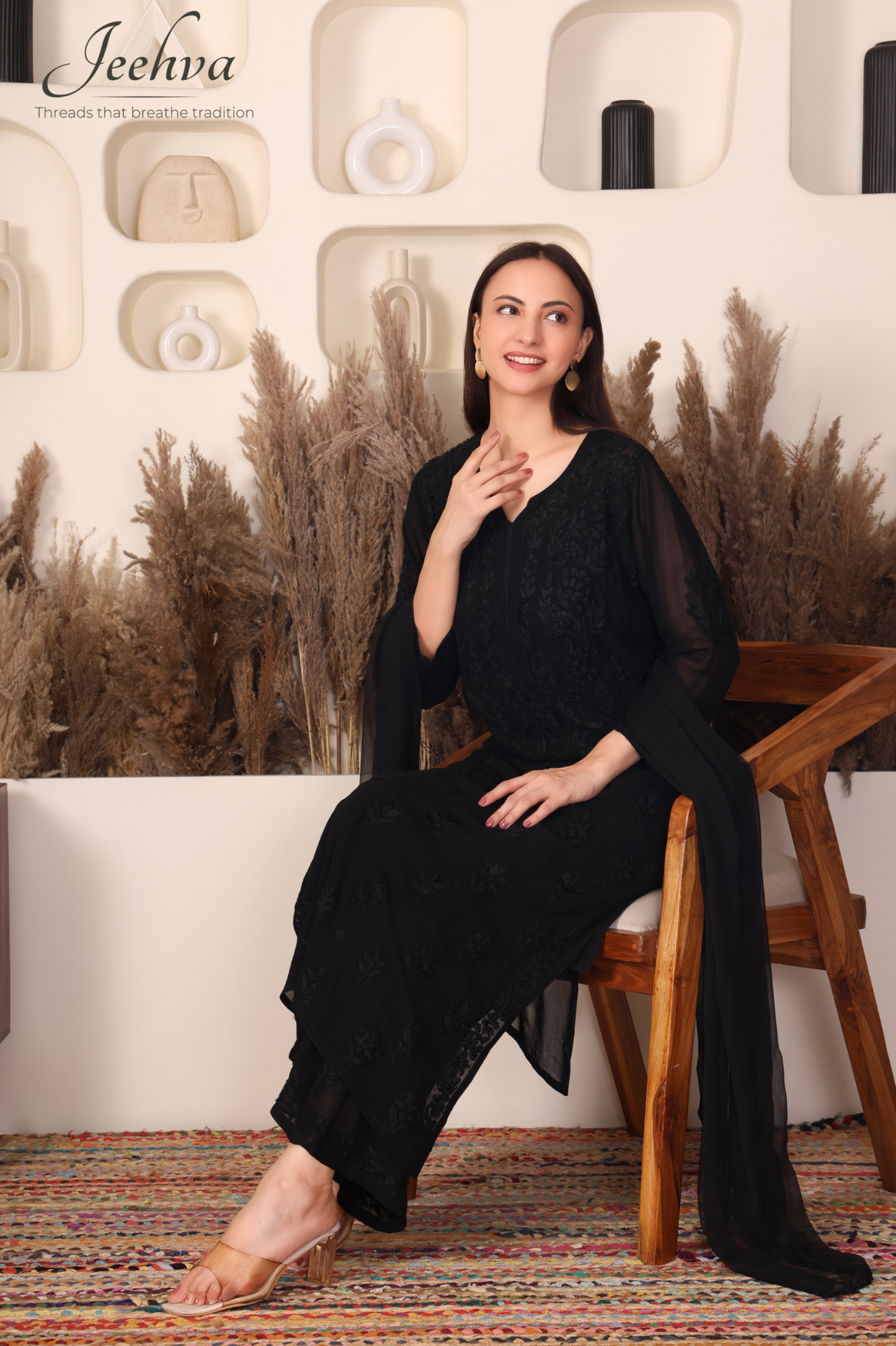 Viscose Kurta-Palazzo Set with Dupatta