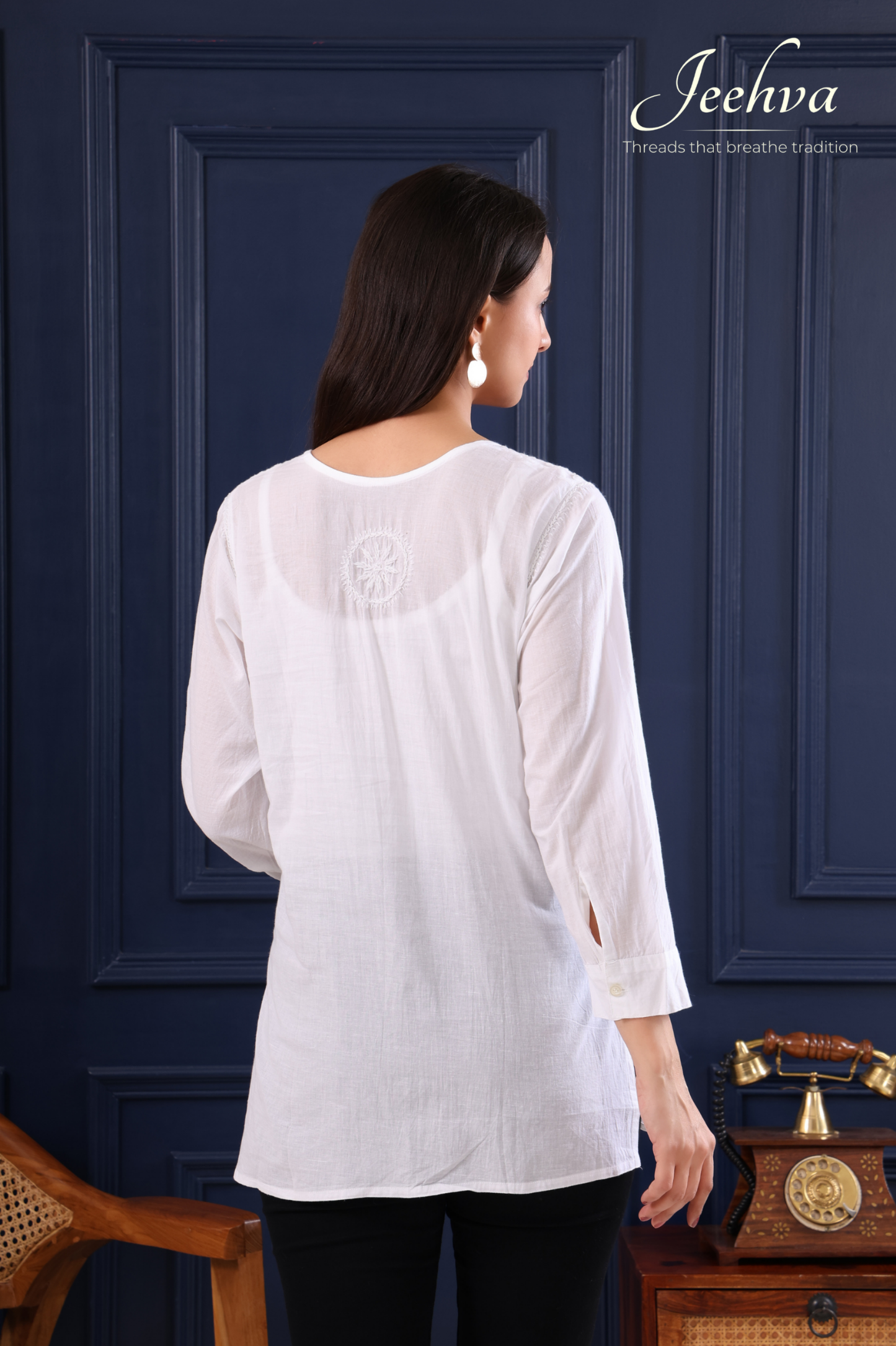 Cotton Chikankari Shirt – Timeless Everyday Elegance