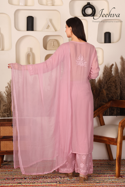 Viscose Kurta-Palazzo Set with Dupatta